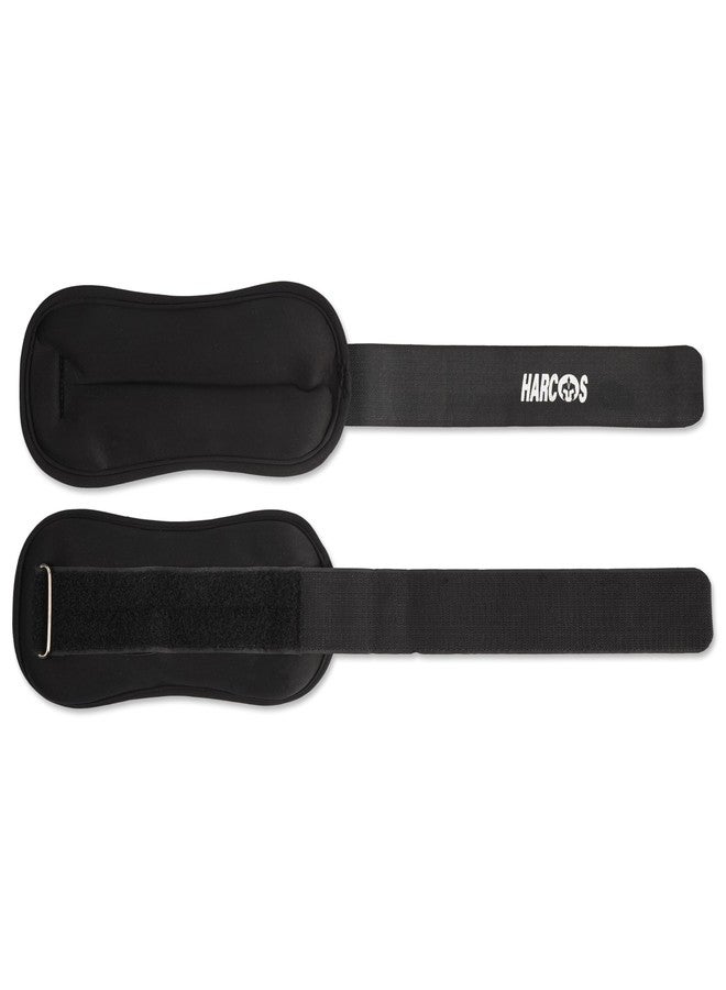 Harcos Adjustable Neoprene Ankle & Wrist Weights – 1lb wrist weights,2lb,3 lbs,4lbs 5lbs & 10lb ankle weights10lb Pair | Wearable Weights for Women & Men, Bala Bangles Alternative | Arm, Leg, Foot & Running Exercise Gear (Black, 4Lb Pair (2lb x 2)) - Image 3