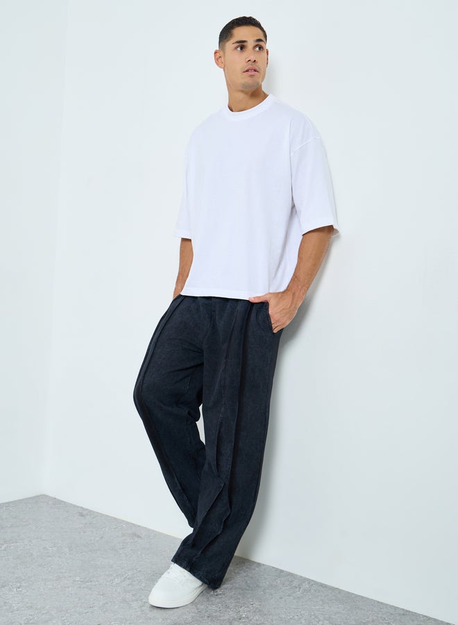 ستايلي بنطال جوغر بقصة أرجل واسعة - Image 2