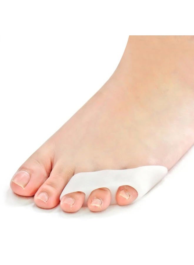 Carolhome Pinky Toe Separator 10 Pack Bunion Pads Gel Little Pinky Toe Protectors Sleeve Bunion Corrector for Pain Relief Tailor's Bunions, Curled Pinky Toes, Overlapping Toe (White) - Image 1
