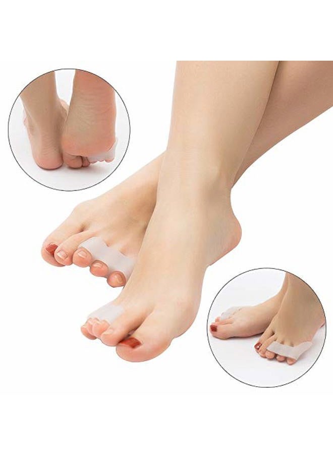 Carolhome Pinky Toe Separator 10 Pack Bunion Pads Gel Little Pinky Toe Protectors Sleeve Bunion Corrector for Pain Relief Tailor's Bunions, Curled Pinky Toes, Overlapping Toe (White) - Image 2
