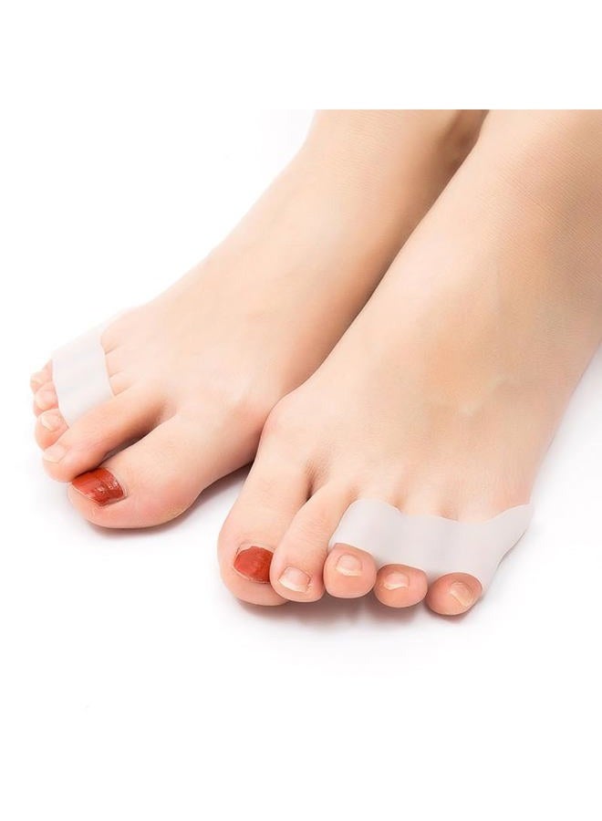 Carolhome Pinky Toe Separator 10 Pack Bunion Pads Gel Little Pinky Toe Protectors Sleeve Bunion Corrector for Pain Relief Tailor's Bunions, Curled Pinky Toes, Overlapping Toe (White) - Image 3
