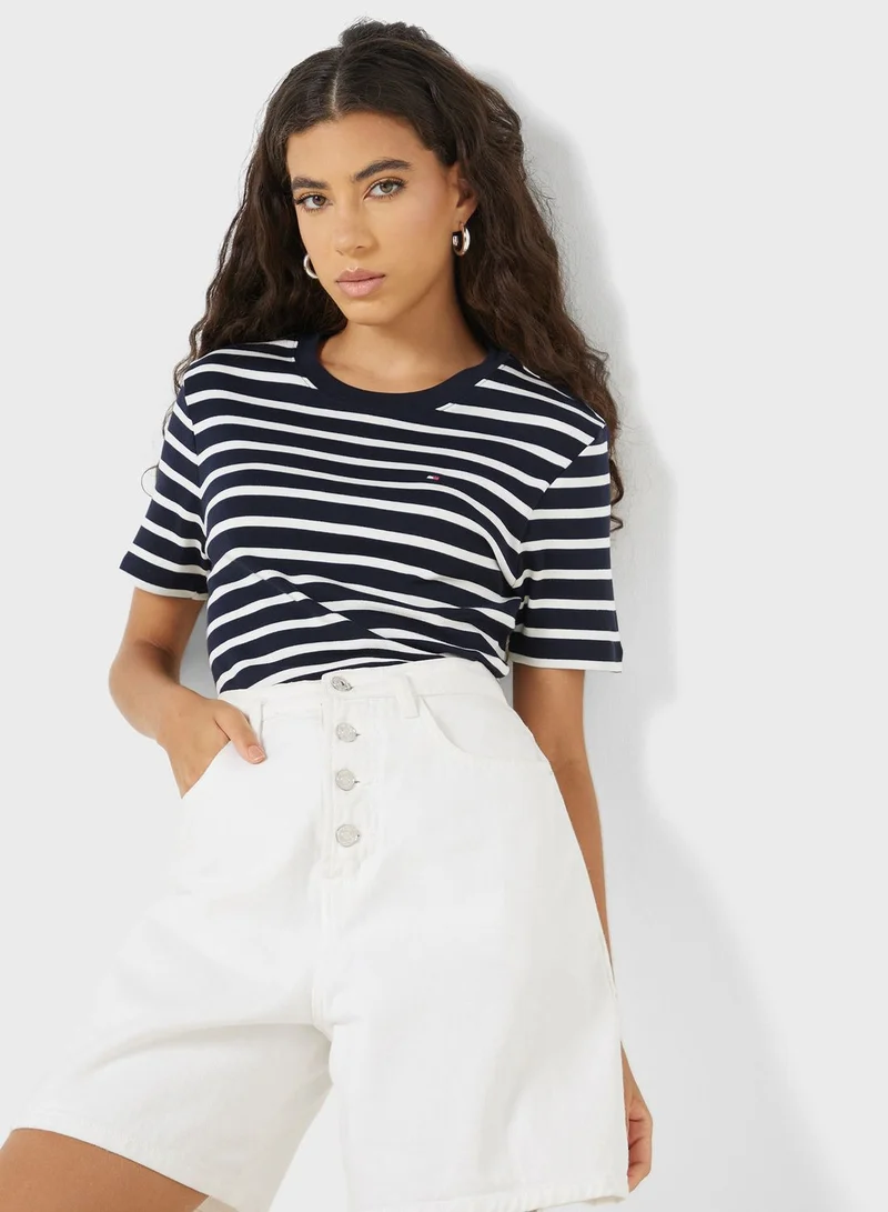 TOMMY HILFIGER Crew Neck Striped T-Shirt