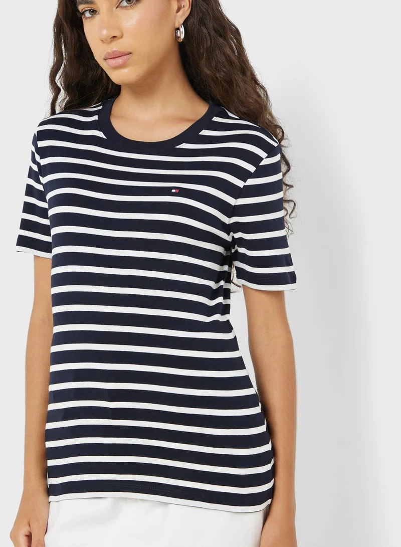 TOMMY HILFIGER Crew Neck Striped T-Shirt