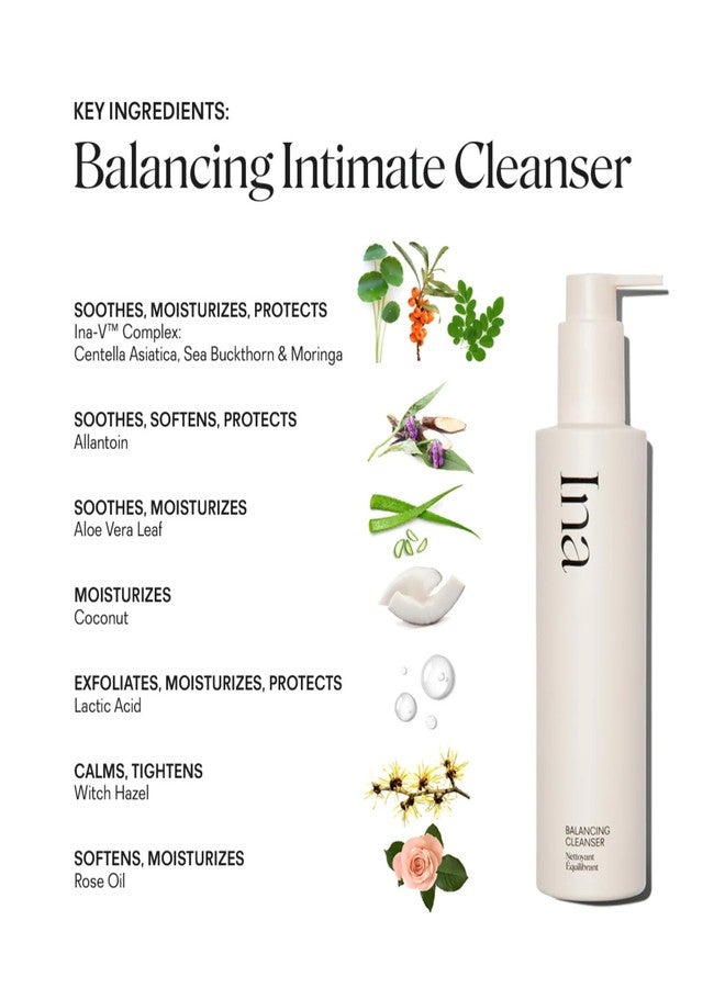 Ina Balancing Intimate Cleanser - pH Balanced Feminine Wash for Vulvar Care, Feminine Hygiene & Sensitive Skin - Non-Irritating Gynecologist Developed Intimate Wash w/Witch Hazel & Aloe, 6 fl oz - Image 3