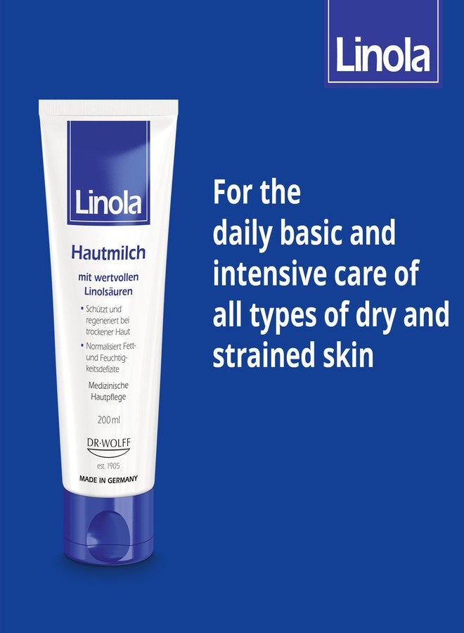 Linola Lotion - Body Lotion with Essential Linoleic Acids - for the Daily Care of Dry & Stressed Skin - Protects & Regenerates Dry Skin - Made in Germany - Vegan - 200 ml (6.8 Fl Oz) - Image 4