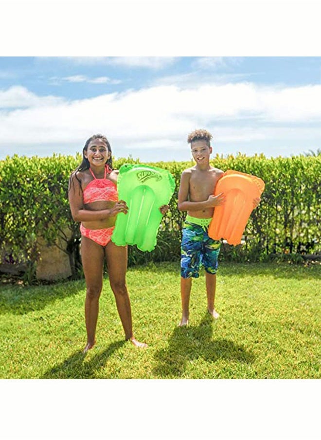 Inflatable Water Slide Lane Lawn Waterslide Kids Pool Water Slides With Crash Pad Splash Sprinkler Boogie Boards For Outdoor Water Toys 2 Skateboards
