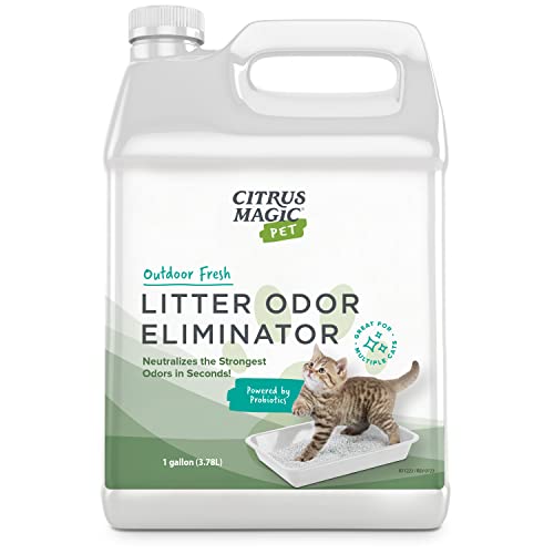 Citrus Magic Pet Outdoor Fresh Cat Litter Odor Eliminator 1 Gallon - Image 2