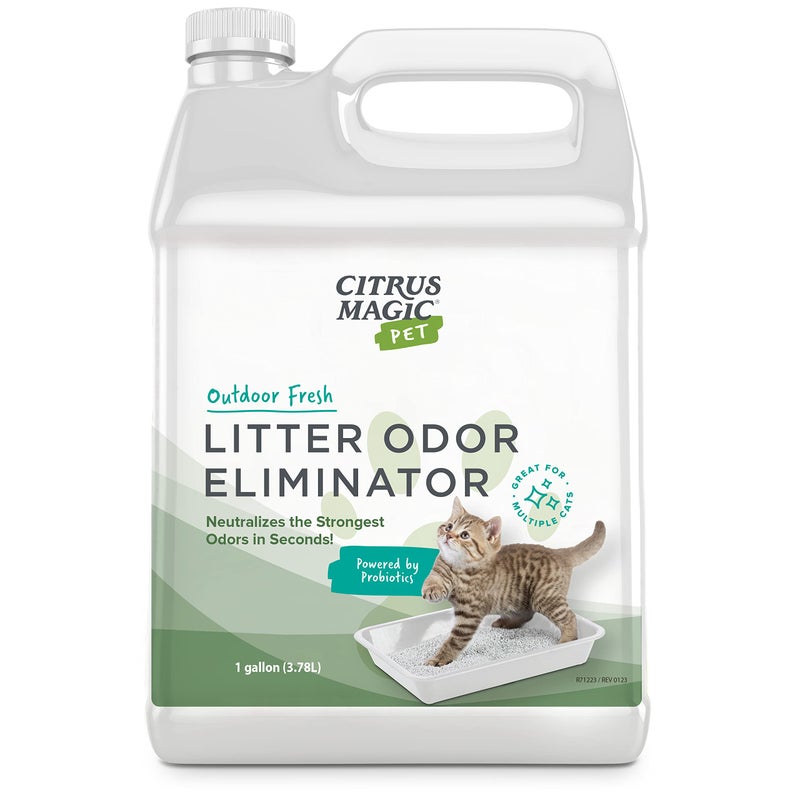 Citrus Magic Pet Outdoor Fresh Cat Litter Odor Eliminator 1 Gallon - Image 3