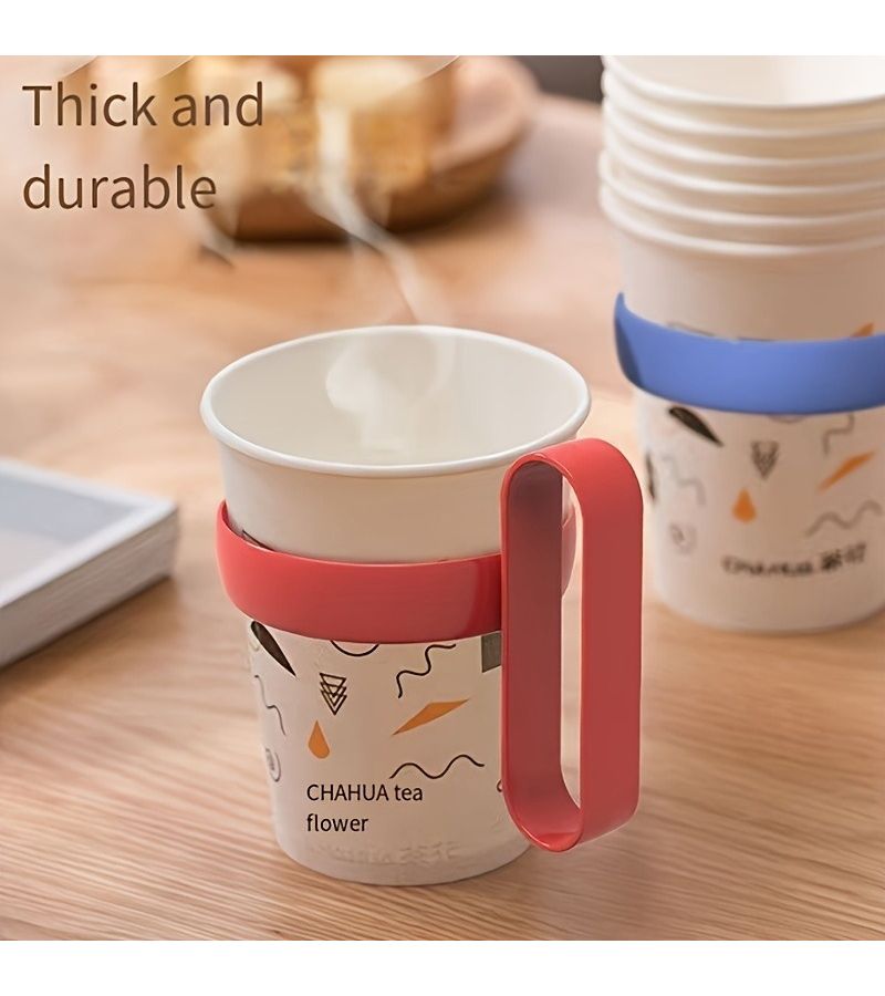 7 Pcs Random Color Paper Cup Holders Simple Plastic Racks for Office Bathroom - Image 1