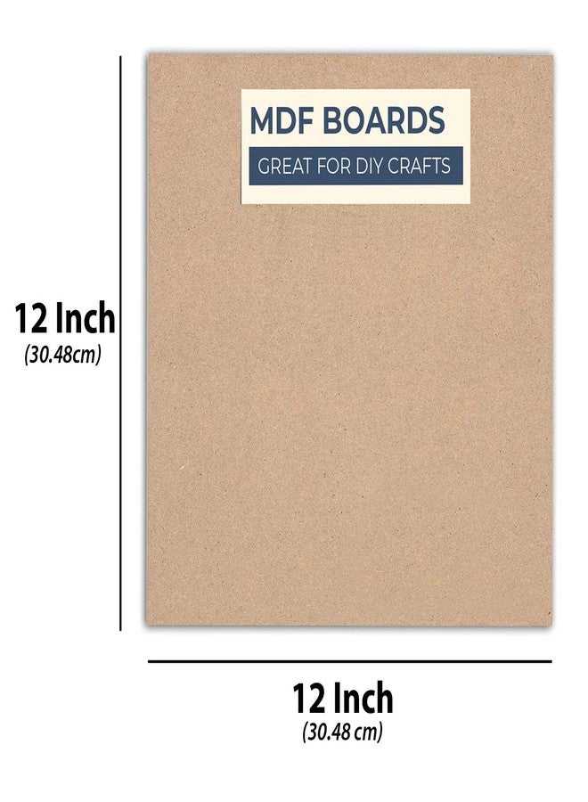 كيرا متجر كيرا، 6 قطع من ألواح MDF بحجم A4 للأعمال الفنية والحرفية، ألواح خشبية MDF لأعمال الحرف اليدوية، قطع MDF يمكنك صنعها بنفسك (12 × 12) - Image 2