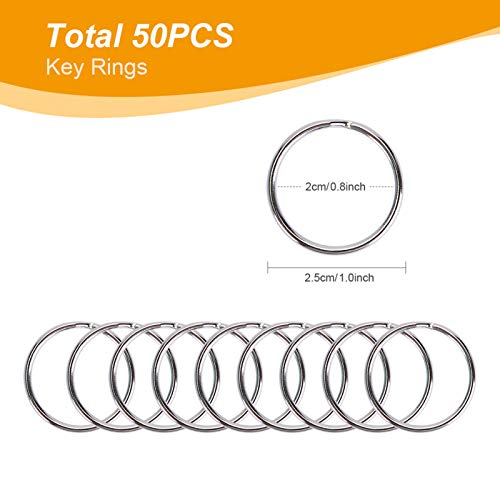 Sucrown 100PCS Swivel Snap Hooks with Key Rings, Premium Metal Swivel Lobster Claw Clasps Assorted Sizes (Large, Medium, Small) for Keychain Clip Lanyard, Jewelry Making, Crafts, Silver - Image 3
