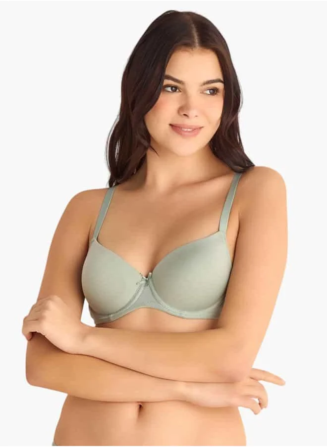 فاف Bow Accent Bra with Hook and Eye Closure