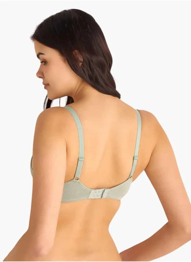 فاف Bow Accent Bra with Hook and Eye Closure