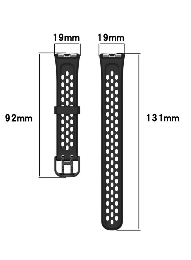 1PCS For Huawei Band 8 Watch Band Replacement Sport Silicone Strap Adjustable Compatible Bracelet Wristband for Smart Watch Black - Image 5