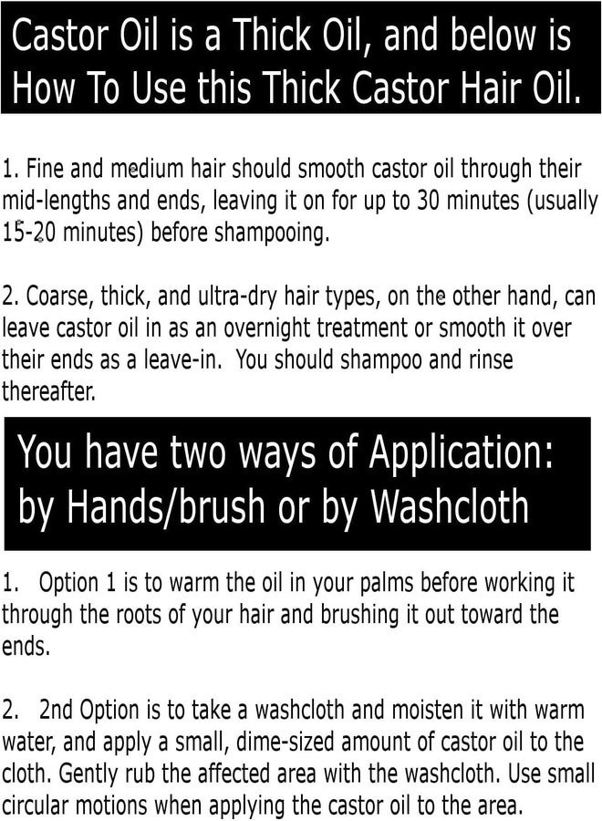 Essentially KateS Castor Oil 16 Fl Oz (Glass Bottle) - Biotin + Vitamin E - A Huge Glass Bottle with a Pump - 100% Pure and Natural, Cold Pressed, and Hexane-Free - Hair, Body - Image 3