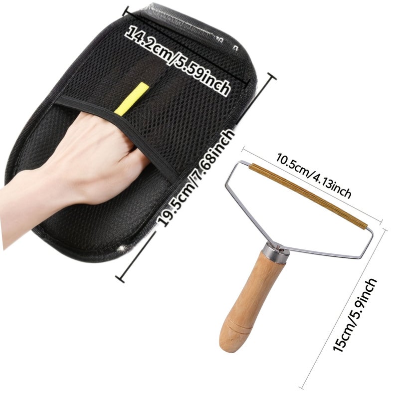 Pet Hair Cleaning Tool Set 2pcs Gloves Brush For Sofa Car Bed Sheets - Image 2