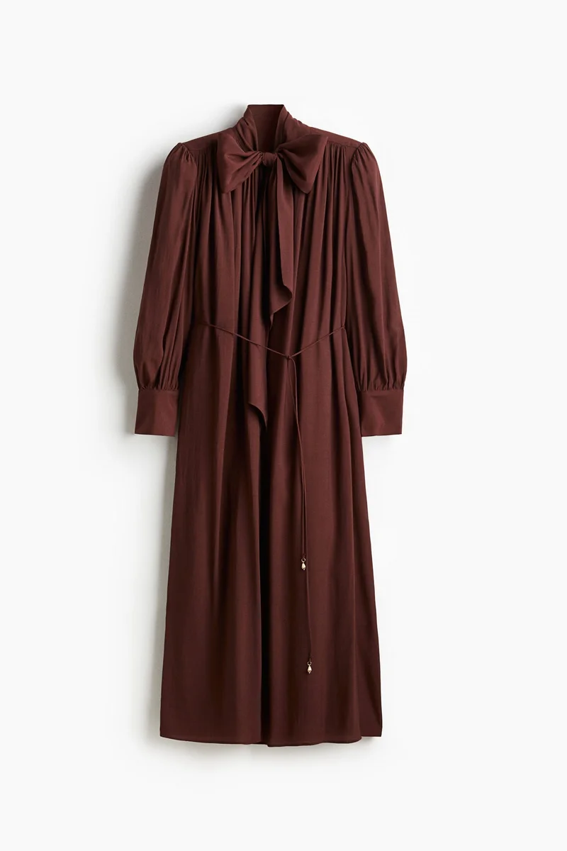 H&M Bow-collar shirt dress