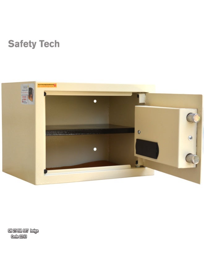 Safety Tech Safety Tech GN25 EIA Digital Safe – Large Size with Dual Emergency Keys & Digital Lock – 25×35×25 cm – 3-Year Warranty  - Image 5