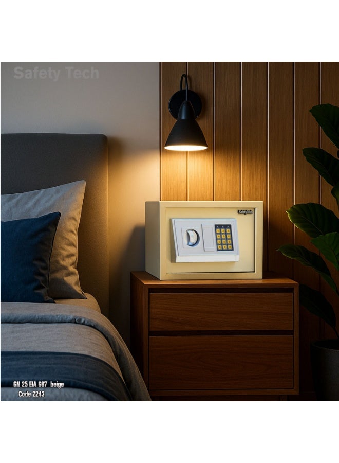 Safety Tech Safety Tech GN25 EIA Digital Safe – Large Size with Dual Emergency Keys & Digital Lock – 25×35×25 cm – 3-Year Warranty  - Image 3