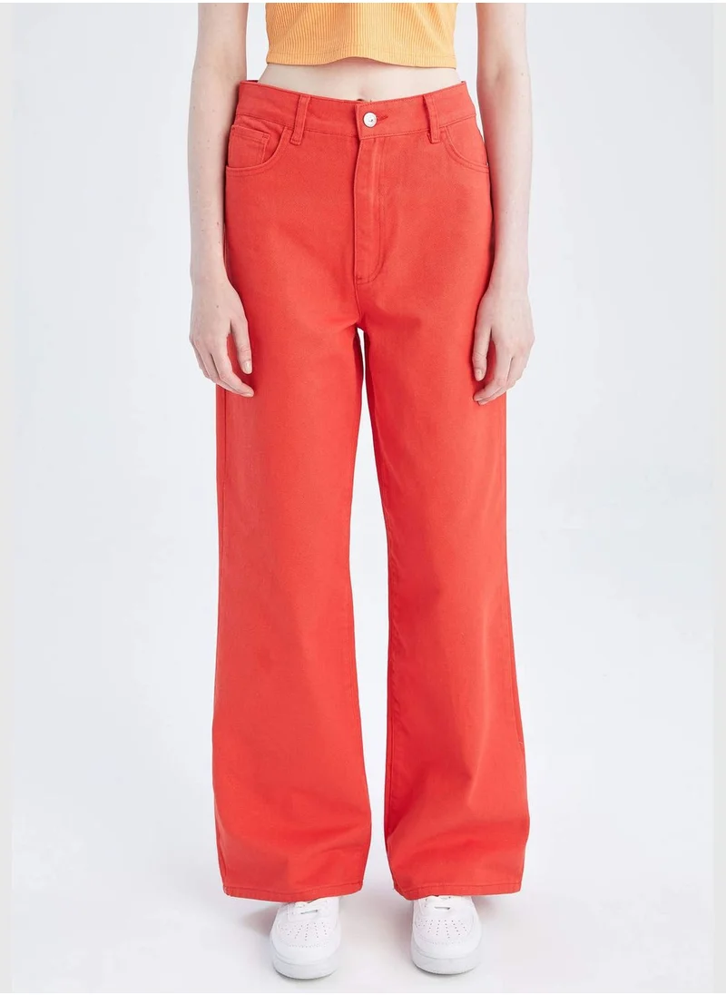 DeFacto Woman Wide Leg Woven Trousers