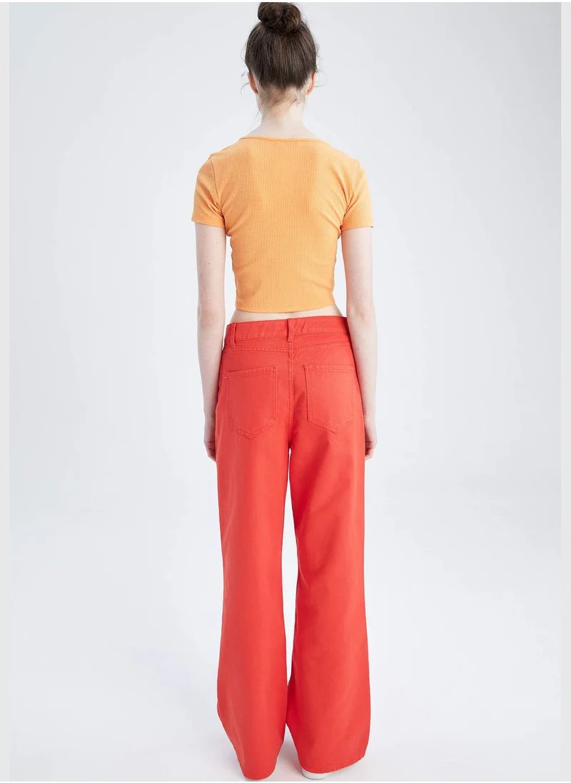 DeFacto Woman Wide Leg Woven Trousers