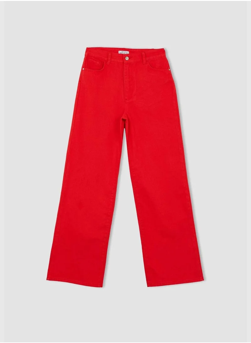 DeFacto Woman Wide Leg Woven Trousers