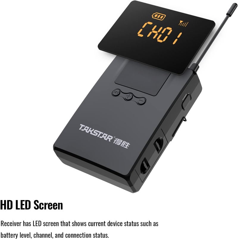 TAKSTAR UHF Wireless in-Ear Monitor Receiver for WPM-300 with In-Earphones - Image 3