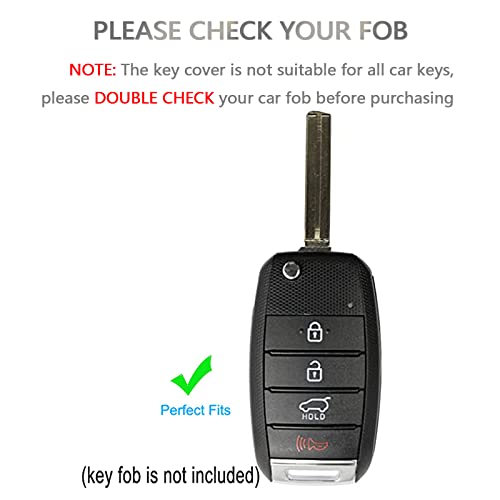 OFFCURVE غطاء مفتاح OFFCURVE لكيا - غطاء خاص لحافظة مفتاح كيا ريو أوبتيما سول سبورتاج سورينتو كارينز - ملحقات مفتاح ذكي بدون مفتاح - واقي مفتاح عن بعد، بنفسجي - Image 2