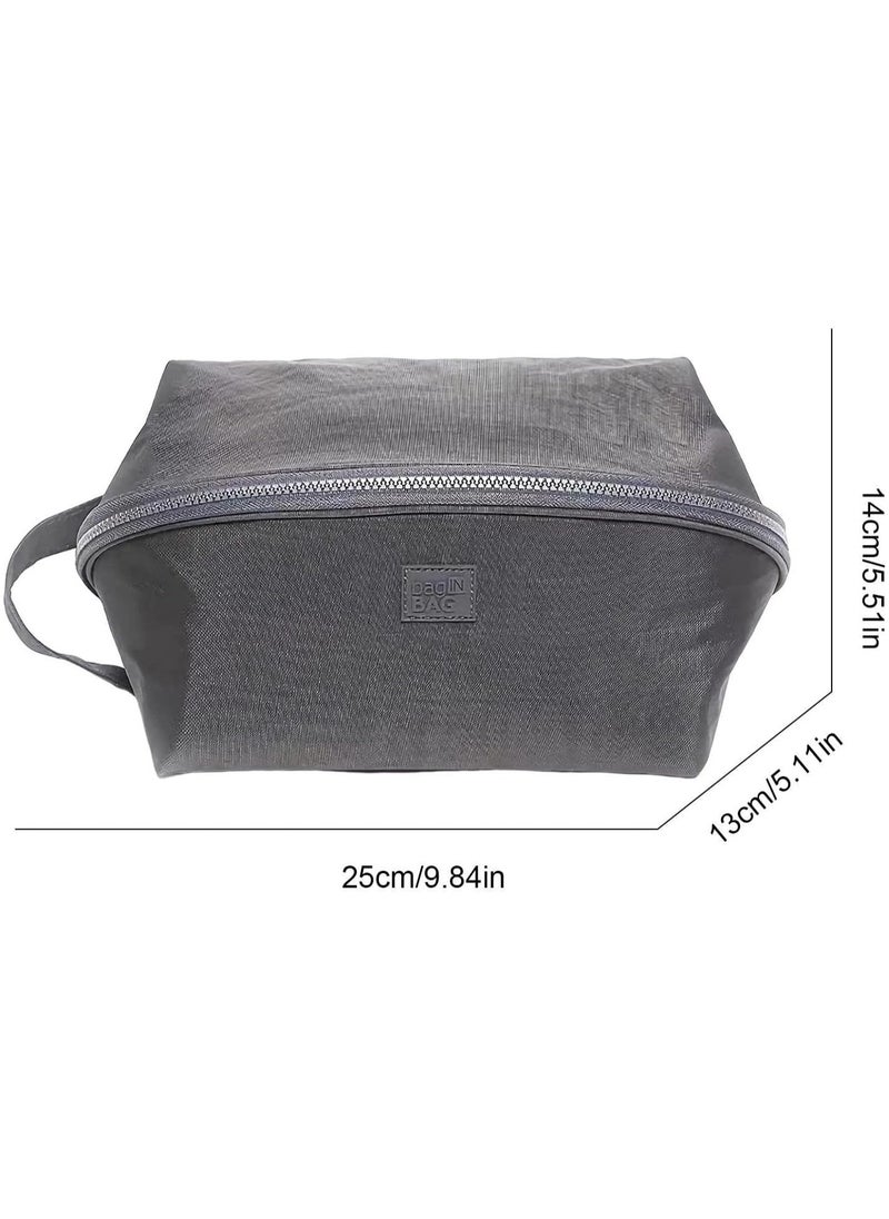 S SYMEFER - Travel Underwear Storage Bag,Packing Bag Organizer for Bra with Multi-Pocket Bag - Travel Lingerie Cube Large Capacity Toiletry Bag for Underwear Socks Bras Underpants, Grey - Image 1