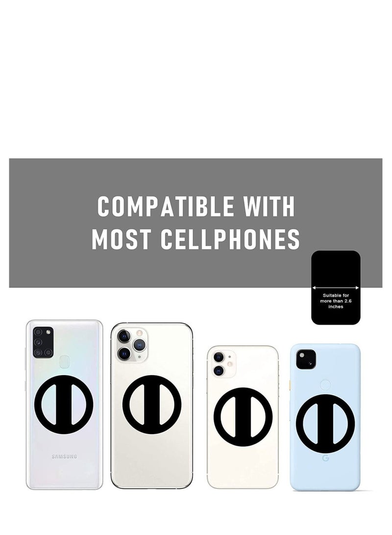 Y&D 4 Packs Elastic Phone Grip of Silicone Material Cell Holder for Hand Strap Compatible with Magnetic Wireless Charger Grey 2 Black  - Image 4