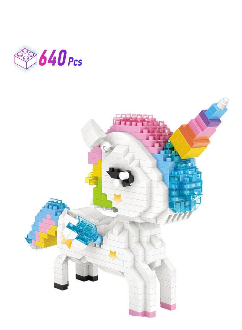 Loquat 640pcs Colorful Horse Model Set Building Blocks Leisure Decompression Assembly Toys Children Adult Home Decorations - Image 1