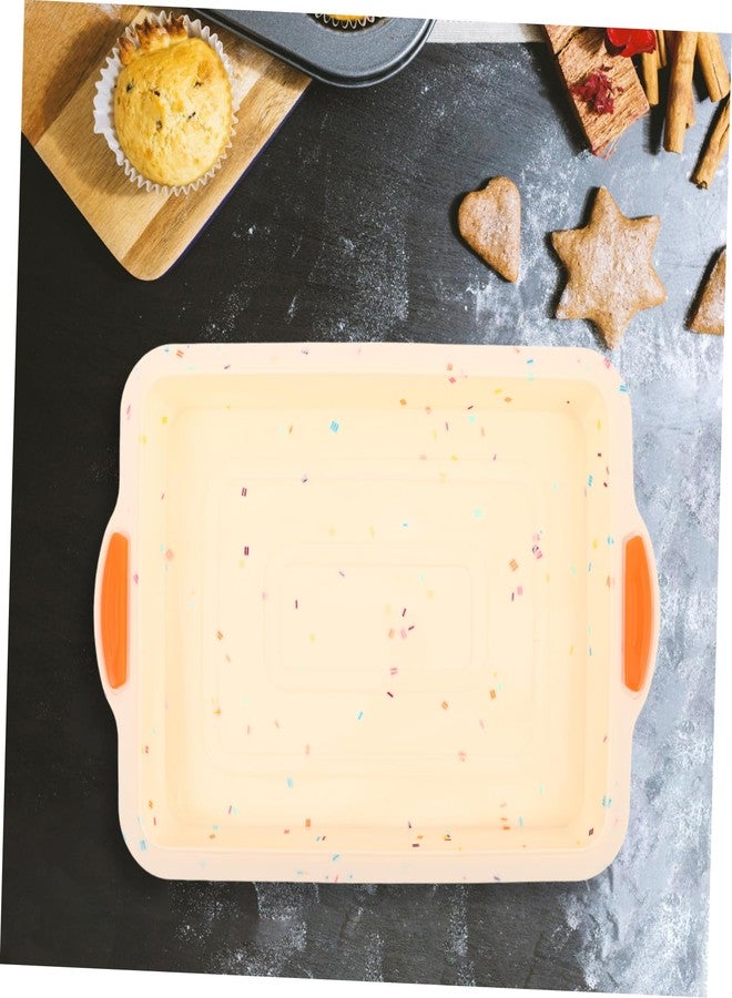 SHOWERORO Non-stick Silicone Square Baking Pan Mold for Brownies and Cakes Flexible Silicone Bakeware for Home Baking and Easy to Square Cake Dish - Image 5