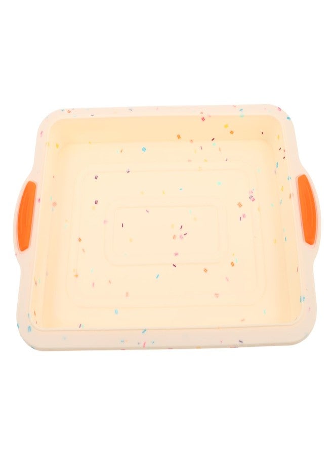 SHOWERORO Non-stick Silicone Square Baking Pan Mold for Brownies and Cakes Flexible Silicone Bakeware for Home Baking and Easy to Square Cake Dish - Image 1