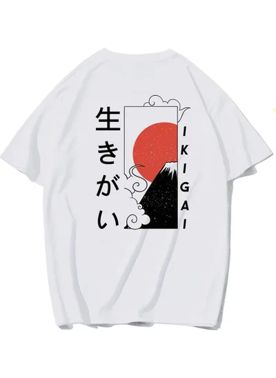 بي ار زد كولكشن Oversize Japanese Ikigai T-Shirt