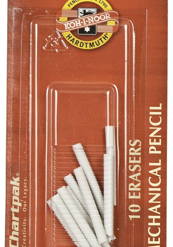 Koh-I-Noor Mephisto Mechanical Pencil Eraser Refills - 10 Pack - Image 1