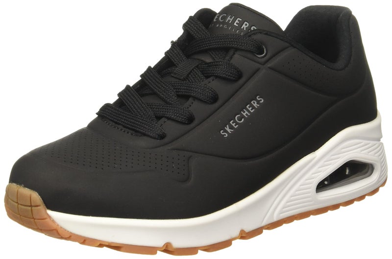 Skechers womens Uno -Stand on Air Sneaker, Black/Black, 11 US - Image 3