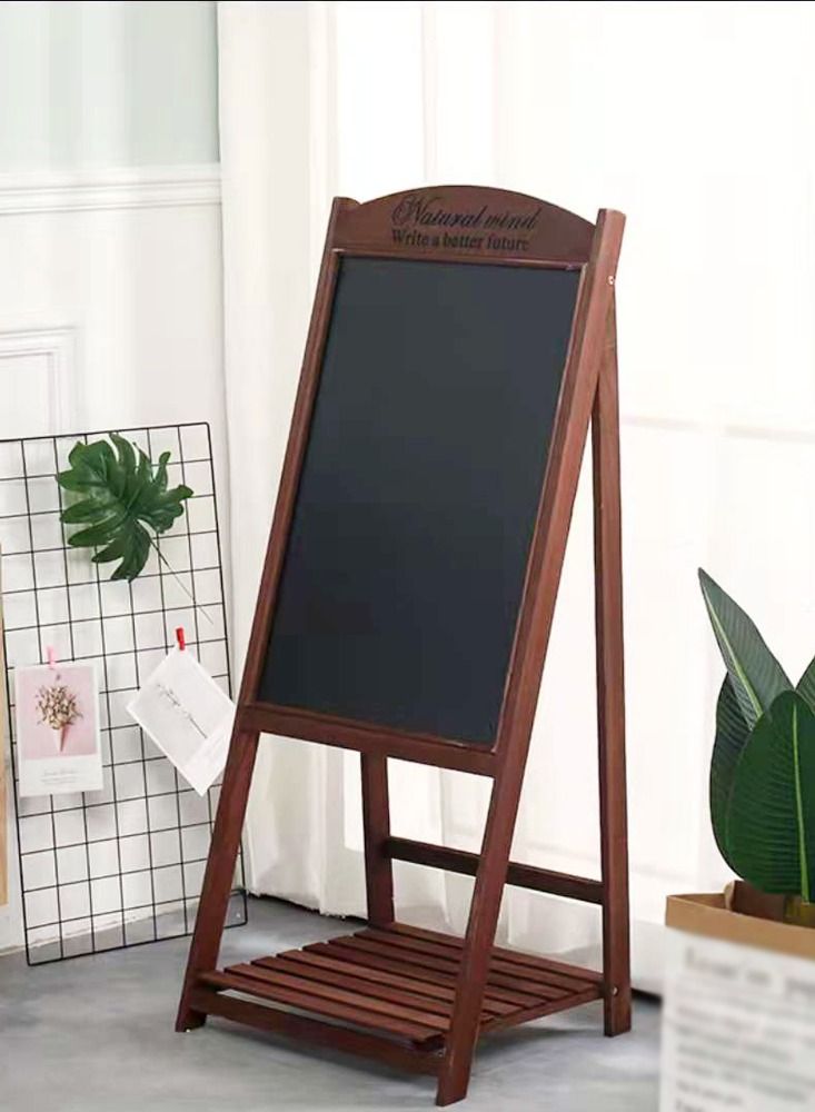 LINGWEI Wooden Writing Board Flower Shelf Folding Flower Stand - Image 1