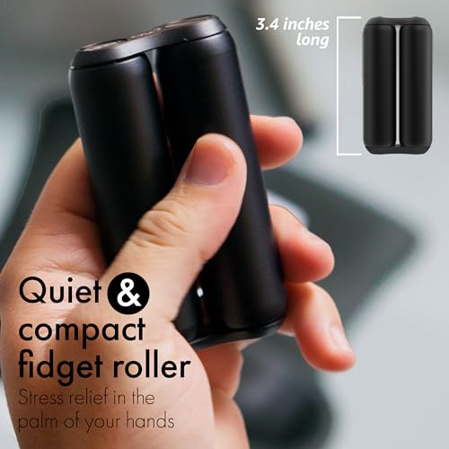 ONO Roller - Handheld Fidget Toy for Adults | Help Relieve Stress, Anxiety, Tension | Promotes Focus, Clarity | Compact, Portable Design (Full Size/Aluminum, Black) - Image 2