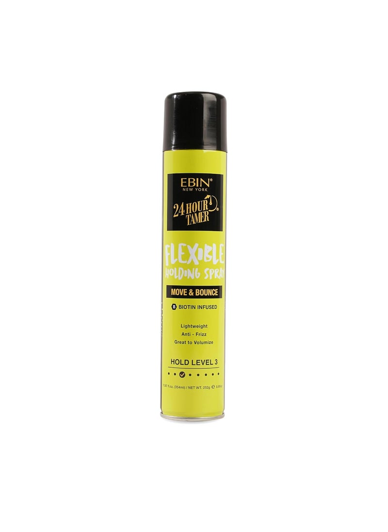 EBIN NEW YORK EBIN NEW YORK 24 Hour Tamer Flexible Holding Spray  Move  Bounce 1213oz 480ml  Tames Frizz  Flyaway Gives High Shine  Volume All Day Hold 