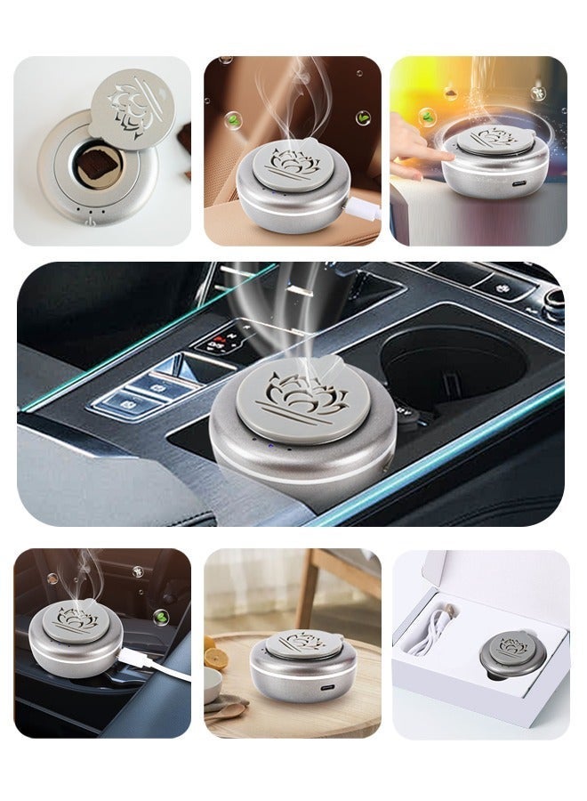 اويسيس Electric Mini Incense Burner Portable USB Rechargeable Aroma Diffuser GOLD - Image 4