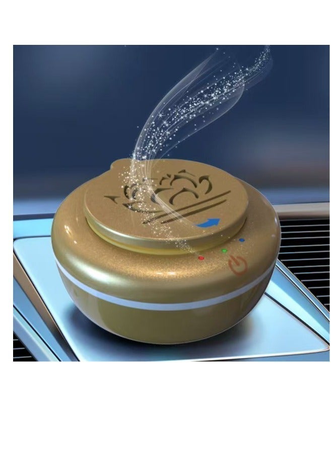 اويسيس Electric Mini Incense Burner Portable USB Rechargeable Aroma Diffuser GOLD - Image 1