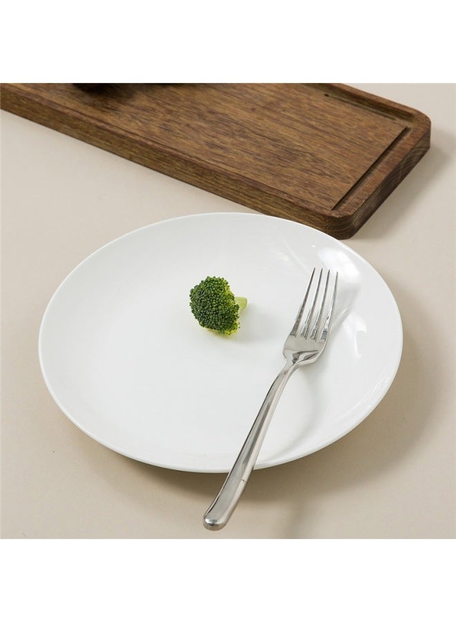 Sky Top Bone China Plates, Ceramic Dinnerware Set, Pure White, For Home And Hotel Use, 8-inch Moonlight Plates, 4 Pieces - Image 2