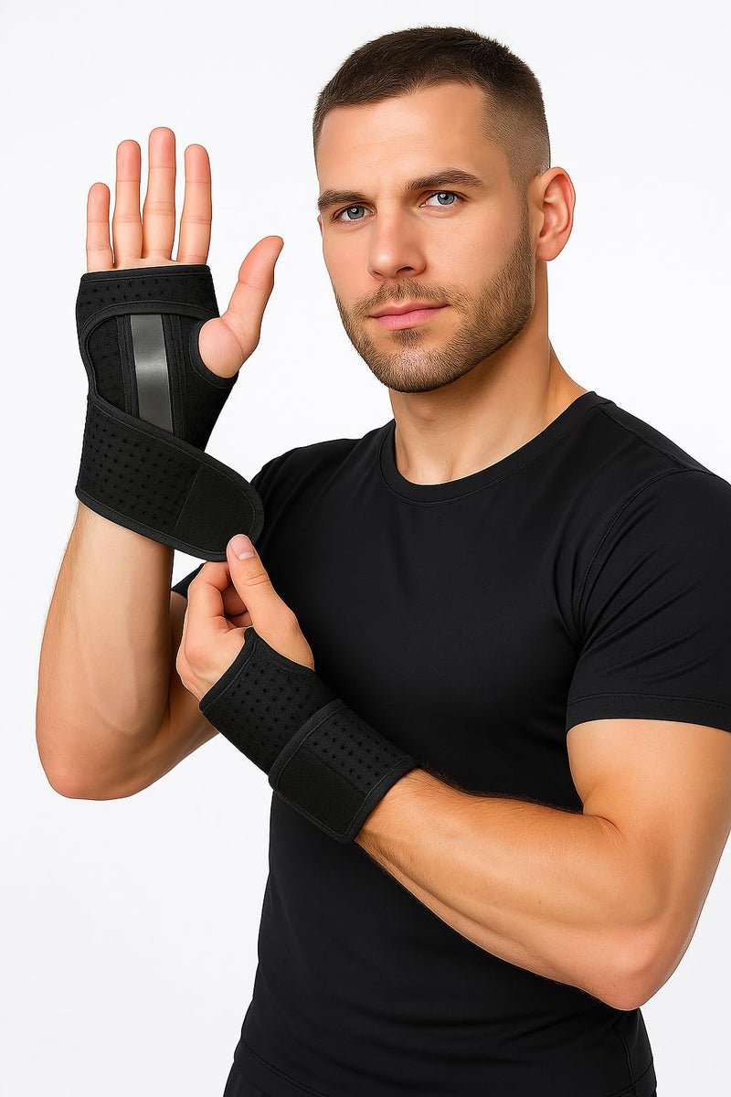 Cetaplast Premium Wrist Support Brace With Steel Plate Splint & Breathable Mesh – Adjustable Compression Strap For Wrist Pain Relief, Carpal Tunnel, Sprain, Injury & Sports Protection Right Hand - Image 3