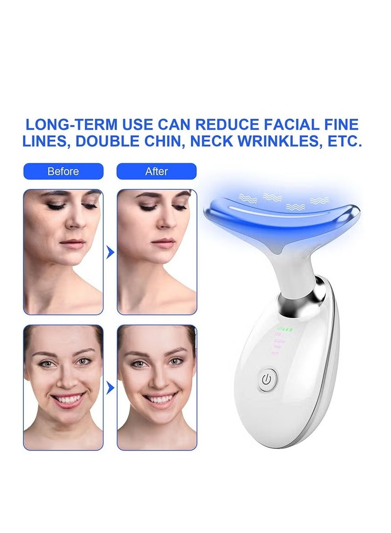 Loquat Firming Wrinkle Removal Device, Neck Face Lifting Tighten Massager, LED Photon Therapy Anti Wrinkle Double Chin Remover - Image 1