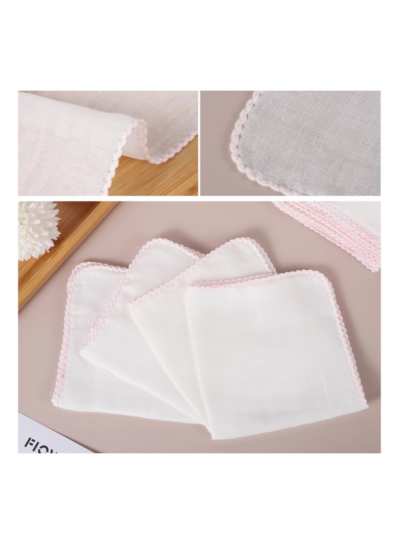 Muslin Face Cloths, Cotton Muslin Cloths Muslin Pack Facial Towels Reusable Cleansing Cloths Remover for Makeup Removal Facial Face Cleaning, 30cmx30cm, for Makeup Removal, Baby Bib(10 Pcs)