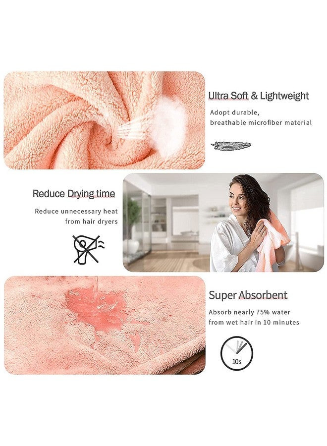 Rylan Hair Towel Absorbent Towel Hair-Drying Bathrobe Microfiber 500 GSM Bath Towel Hair Dry Cap Salon Towel (Multicolor) (Set of 2) - Image 2