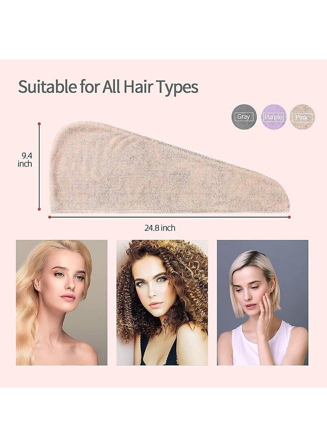 Rylan Hair Towel Absorbent Towel Hair-Drying Bathrobe Microfiber 500 GSM Bath Towel Hair Dry Cap Salon Towel (Multicolor) (Set of 2) - Image 3