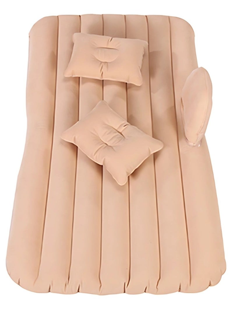 التجار العالميون في بنك البحرين الوطني مرتبة هوائية للسيارة مع وسائد ومضخة - سرير سفر قابل للنفخ 3 في 1 للسيارة وسيارات الدفع الرباعي والشاحنات - مرتبة هوائية محمولة وقابلة للطي للمقعد الخلفي للتخييم والرحلات البرية والنوم في الهواء الطلق - ملاءمة عالمية ومريحة وسهلة النفخ - Image 1