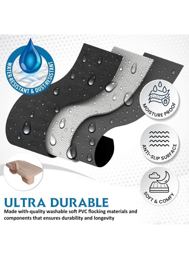 التجار العالميون في بنك البحرين الوطني مرتبة هوائية للسيارة مع وسائد ومضخة - سرير سفر قابل للنفخ 3 في 1 للسيارة وسيارات الدفع الرباعي والشاحنات - مرتبة هوائية محمولة وقابلة للطي للمقعد الخلفي للتخييم والرحلات البرية والنوم في الهواء الطلق - ملاءمة عالمية ومريحة وسهلة النفخ - Image 4