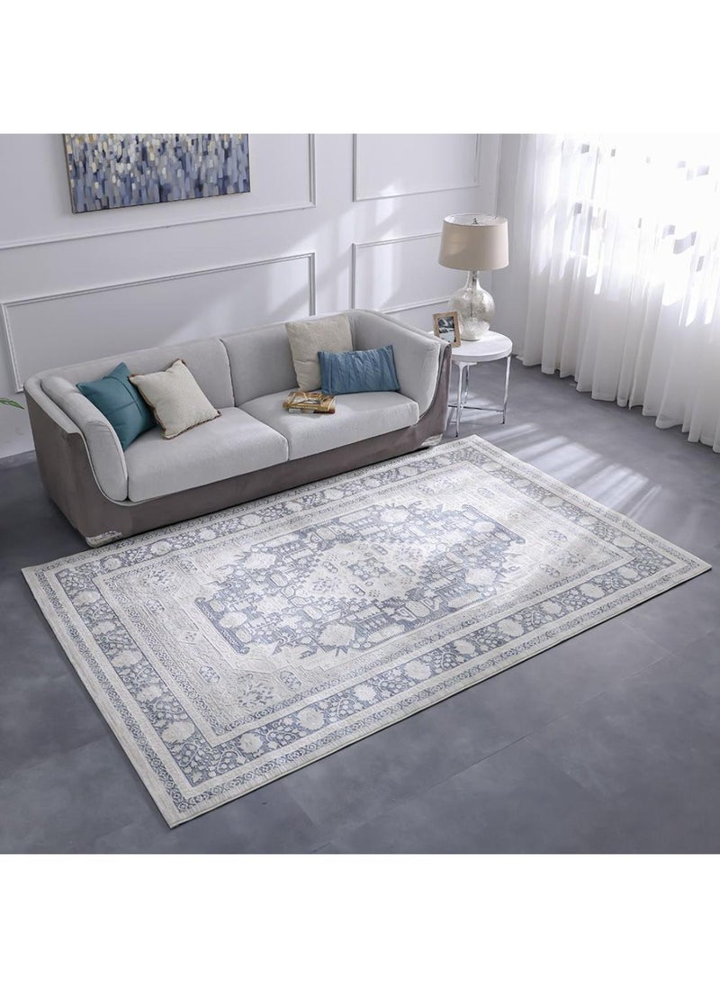 DANUBE HOME Nowa Shine Rug  Polypropylene + Polyester Area Rug Floor Covering L340xW240cm-Dark Blue  - Image 4